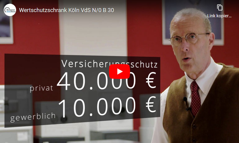 Video zum Wertschutzschrank Modell Köln VdS N/0 B 30